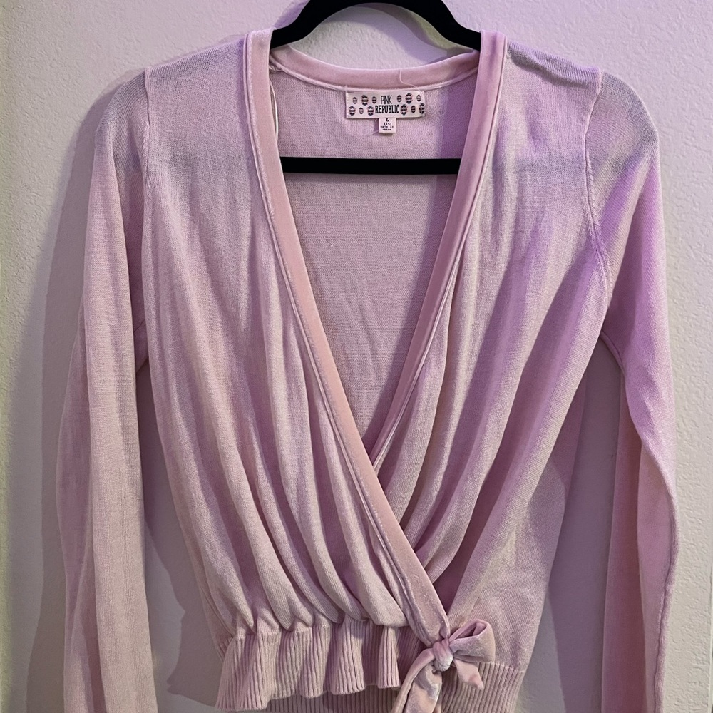 Pink Republic Light Pink Tied Top/Cover up